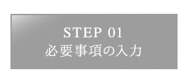 STEP01 必要事項の入力